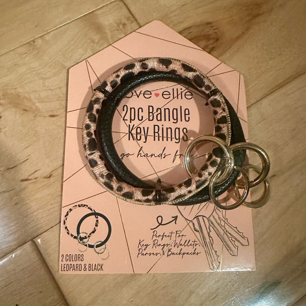 Leopard and Black Bangle Key Rings